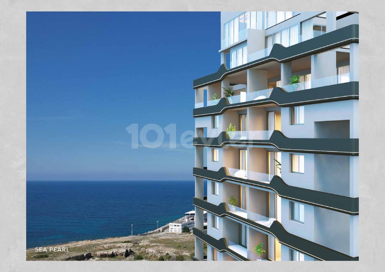 ENDLESS BLUE AND HISTORICAL PORT VIEW FLATS FOR SALE IN THE CENTER OF KYRENIA, 150 METERS FROM THE SEA (with 30% down payment)