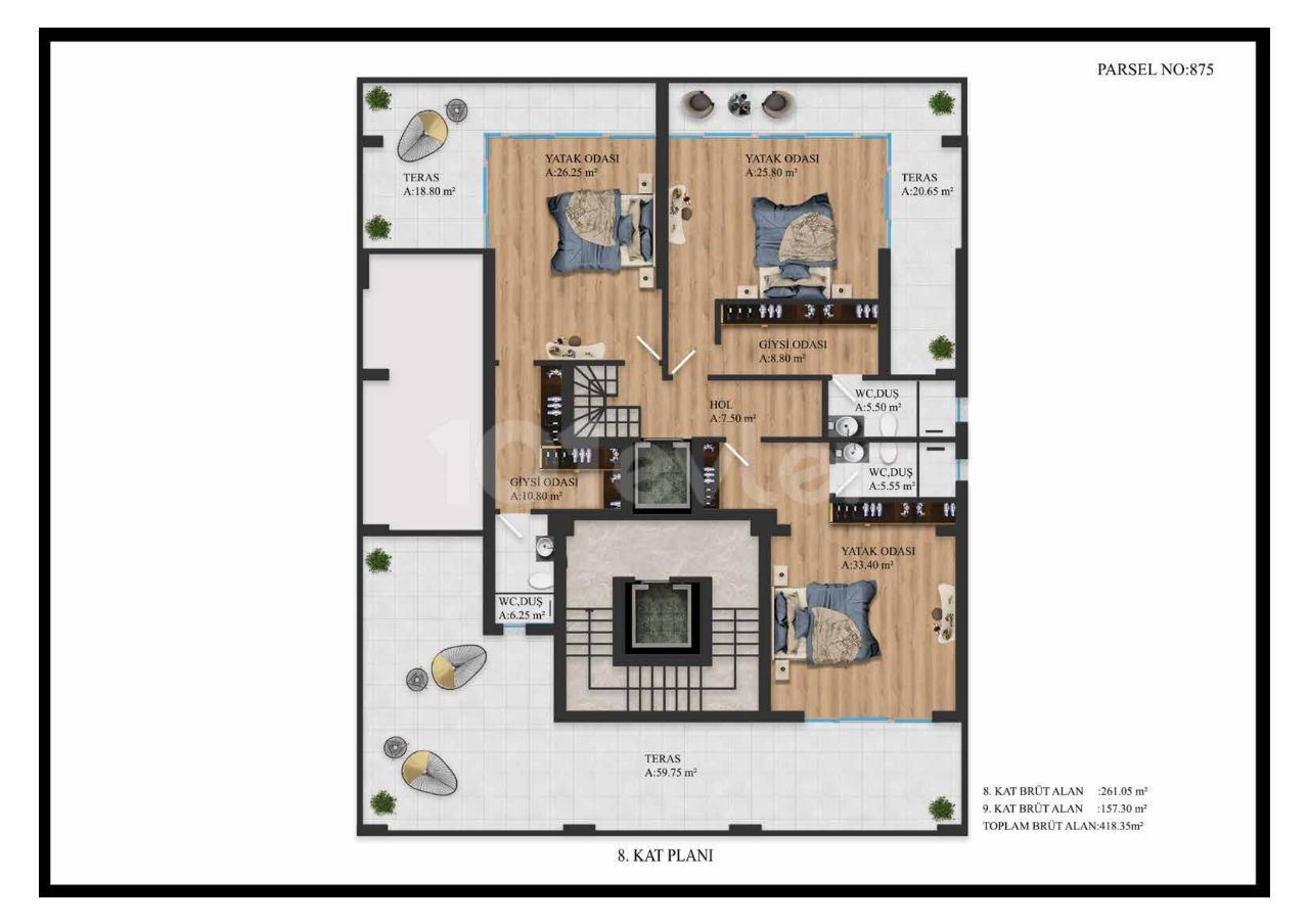 ENDLESS BLUE AND HISTORICAL PORT VIEW FLATS FOR SALE IN THE CENTER OF KYRENIA, 150 METERS FROM THE SEA (with 30% down payment)