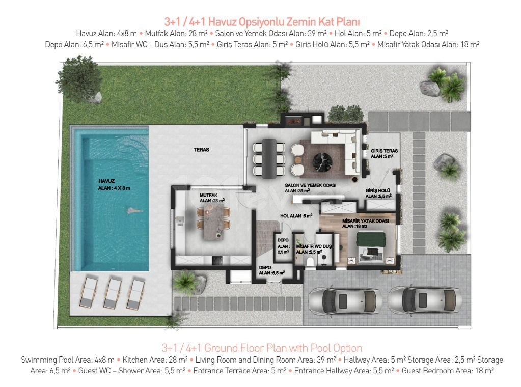 VILLAS IN THE MOST POPULAR LOCATION OF THE REGION IN KYRENIA EDREMIT WITH 10 YEARS PAYMENT PLANNED DELIVERY IN 2025