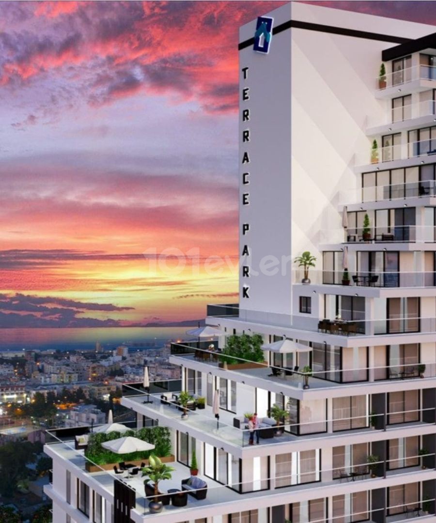 MAĞUSA TERRACE PARKTA 2+1 DENİZ MANZARALI DAİRE