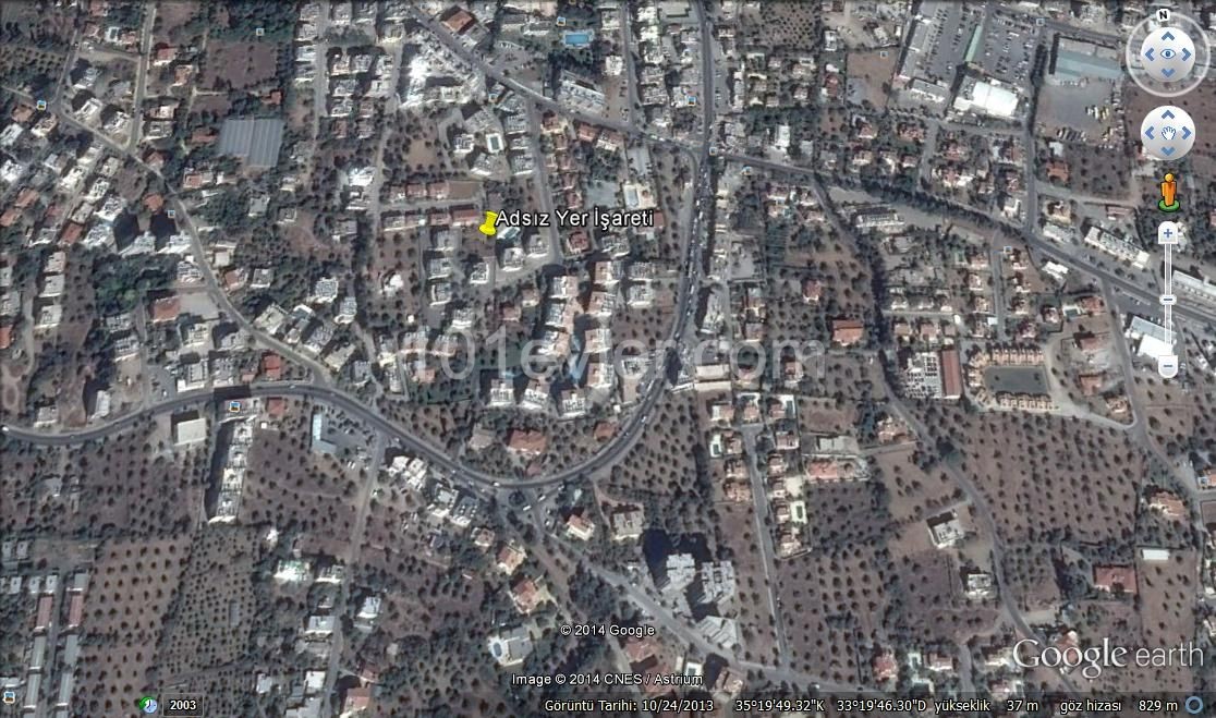 A deconstructed Turkish-made land plot in the center of Kyrenia ** 