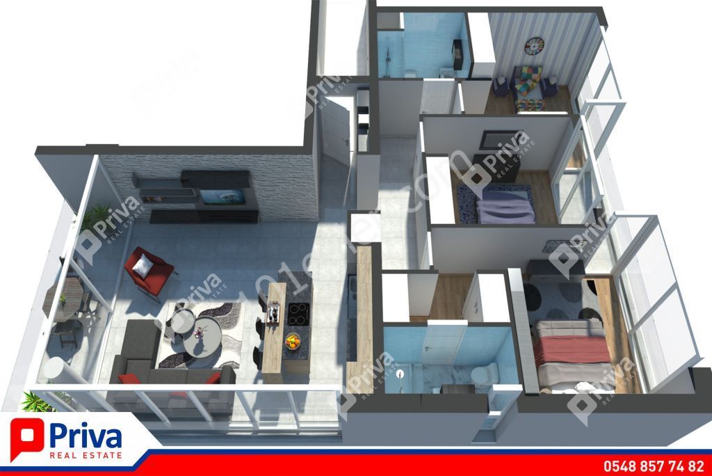 KIBRIS LEFKOŞA HAMİKÖY  3+1 SATILIK DAİRE, BAHÇELİ VE GÜVENLİK SİTEDE