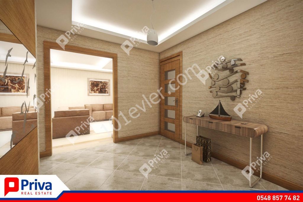 GİRNE MERKEZ'DE 3+1 SATILIK DAİRE