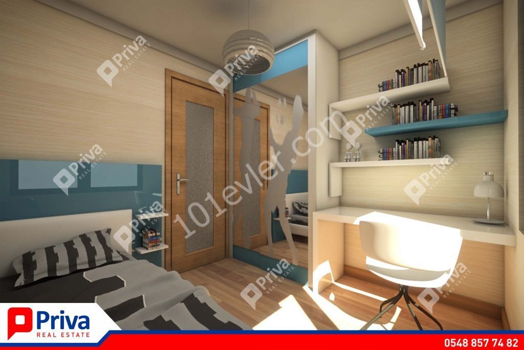 GİRNE MERKEZ'DE 3+1 SATILIK DAİRE