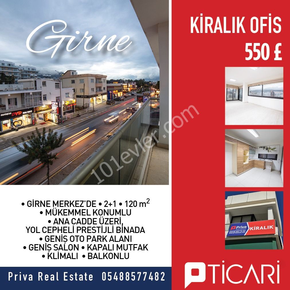 GİRNE MERKEZDE KİRALıK OFİS