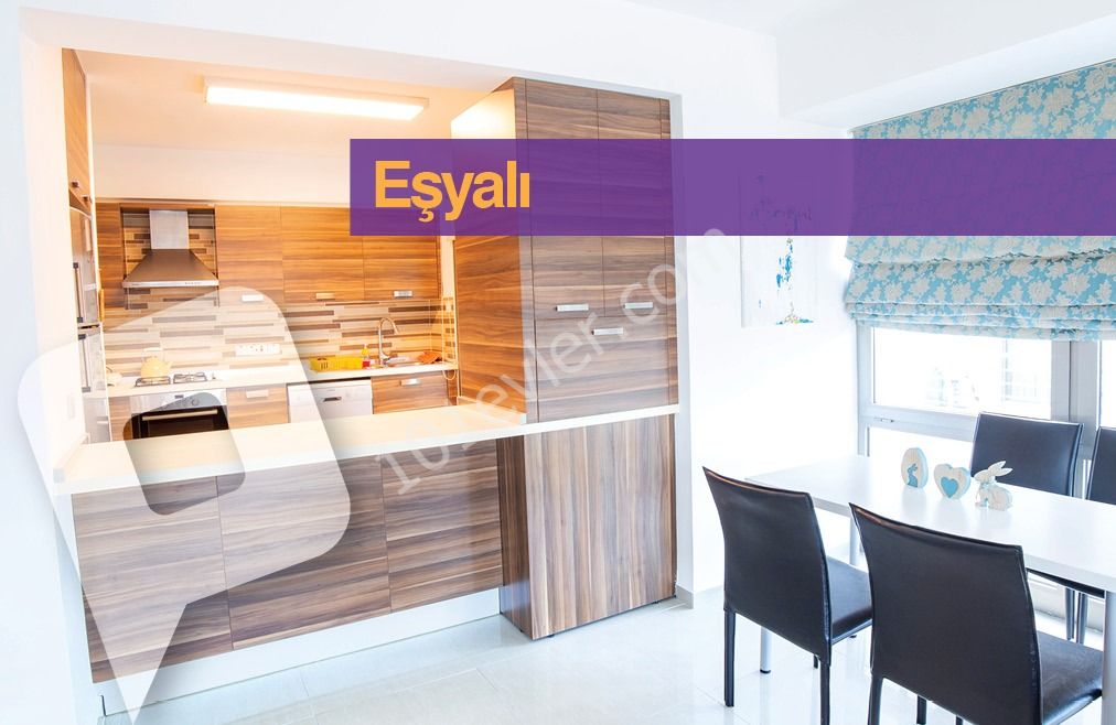 GİRNE'DE 3+1 EŞYALI KİRALIK DAİRE 130 m2  