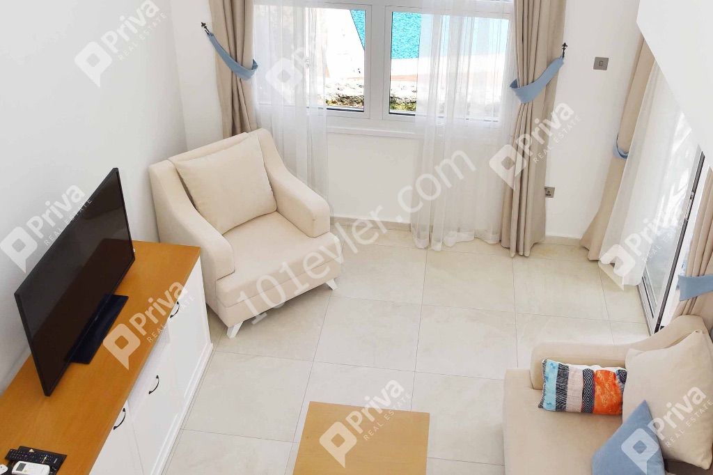 Kyrenia,Alsancak Flat For Rent 1+1 Dupleks, Common Pool, Close To Beaches