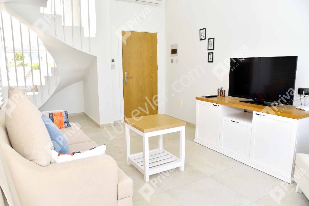 Kyrenia,Alsancak Flat For Rent 1+1 Dupleks, Common Pool, Close To Beaches