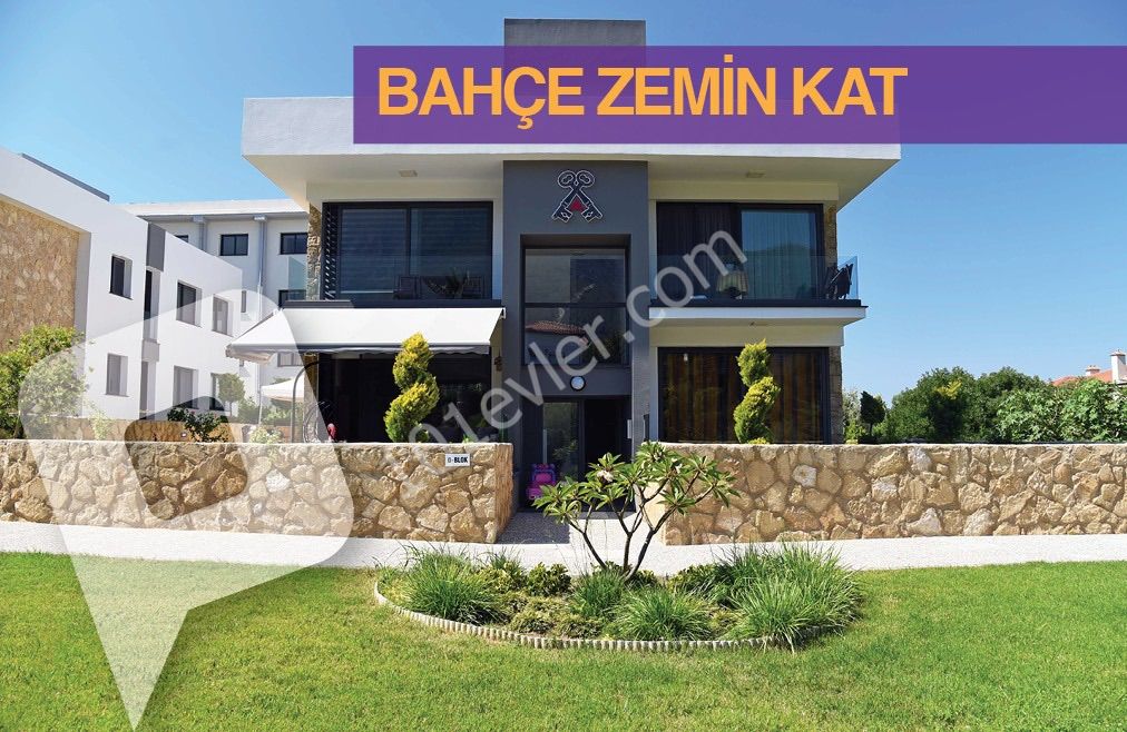 GİRNE BELLAPAİS BELLAVİEW SİTESİNDE 2+1 BAHÇE KATI SATILIK