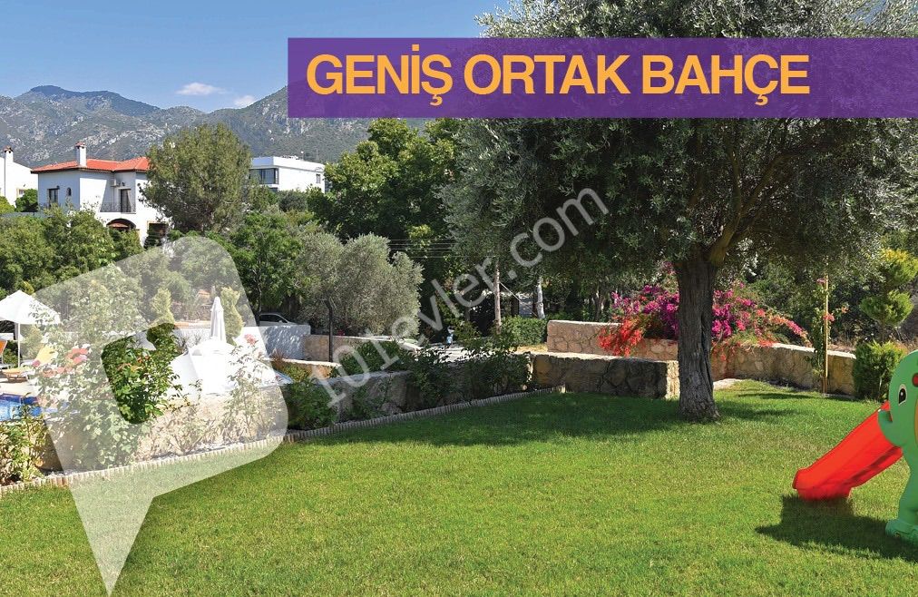 GİRNE BELLAPAİS BELLAVİEW SİTESİNDE BAHÇELİ, ORTAK HAVUZLU 2+1 KİRALIK DAİRE