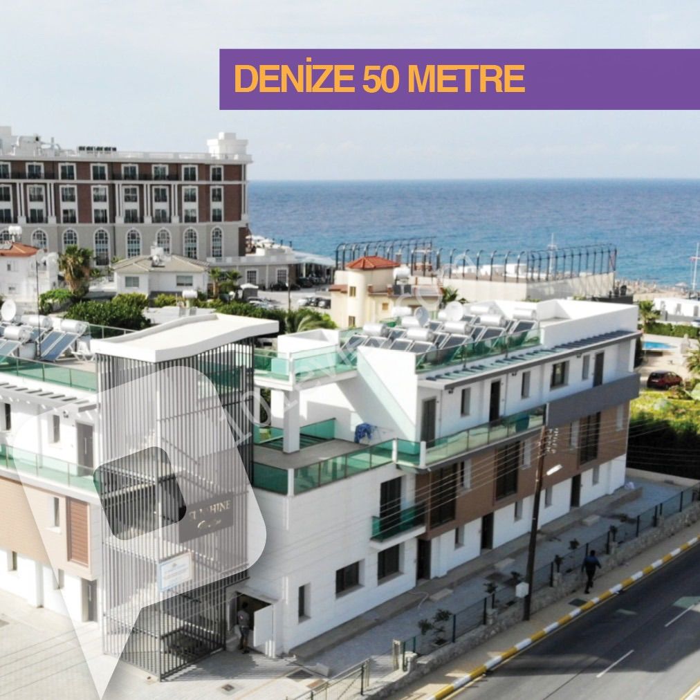 GİRNE SATILIK 1+1 SİTEDE DUBLEKS, KAYA PALAZZO OTELİ YANI, DENİZE 50m, ORTAK HAVUZLU