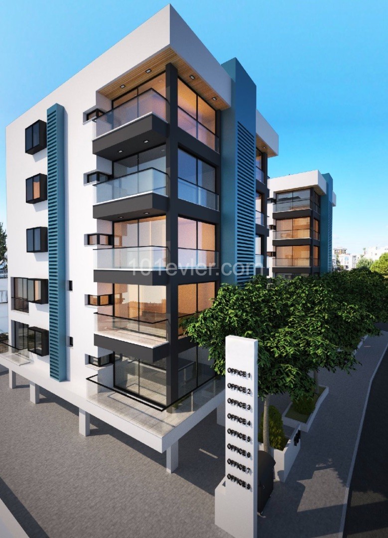 Kyrenia Center 2+1 Wohnungen mit einzigartiger Lage 86 m2, BÜROBÖDEN vorhanden,Möglichkeit, im selben Gebäude wie Ihr Büro zu sein ** 