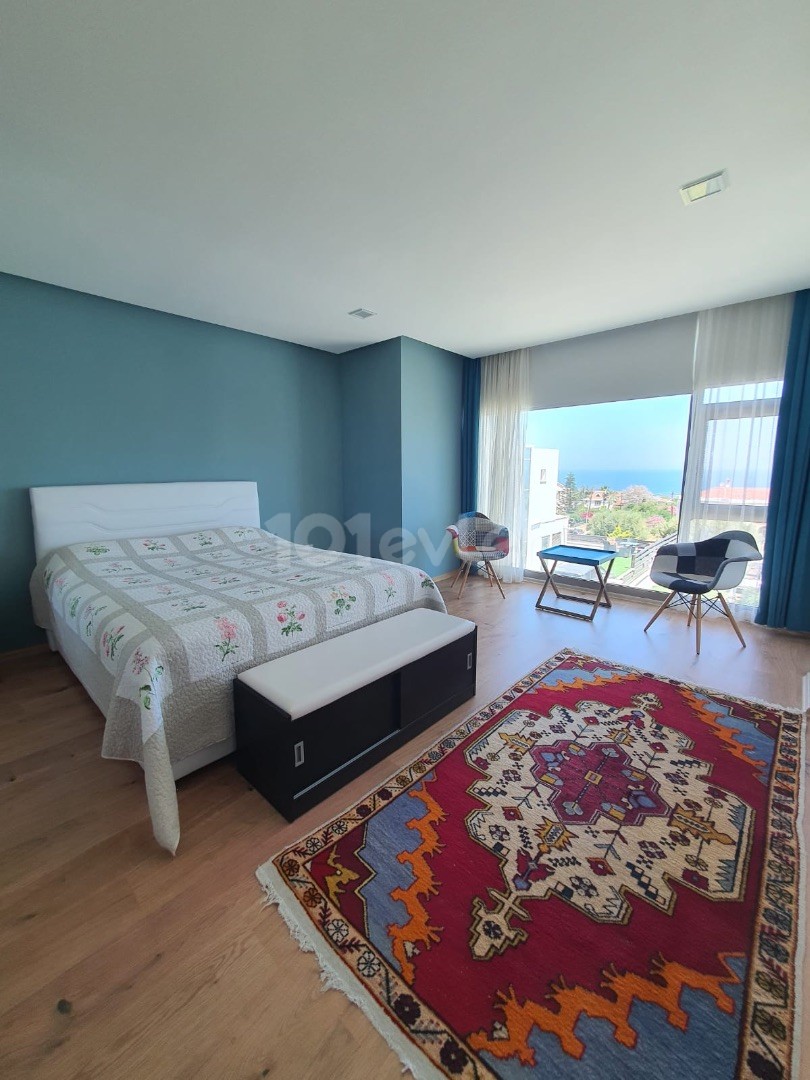 NORTH CYPRUS KYRENİA GİRNE ALSANCAK AREA, 4+1 VILLA WITH SEA VIEW, PRIVATE POOL, FULLY FURNISHED