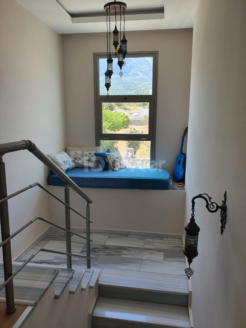 NORTH CYPRUS KYRENİA GİRNE ALSANCAK AREA, 4+1 VILLA WITH SEA VIEW, PRIVATE POOL, FULLY FURNISHED