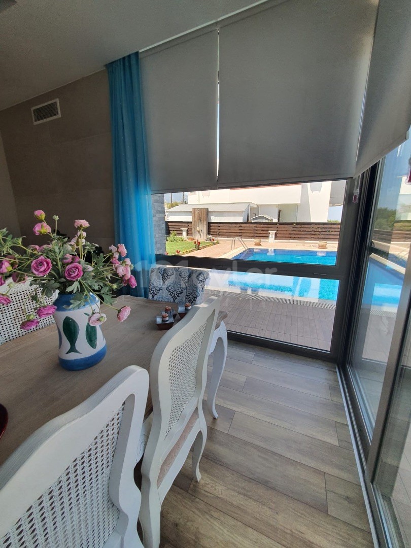 NORTH CYPRUS KYRENİA GİRNE ALSANCAK AREA, 4+1 VILLA WITH SEA VIEW, PRIVATE POOL, FULLY FURNISHED