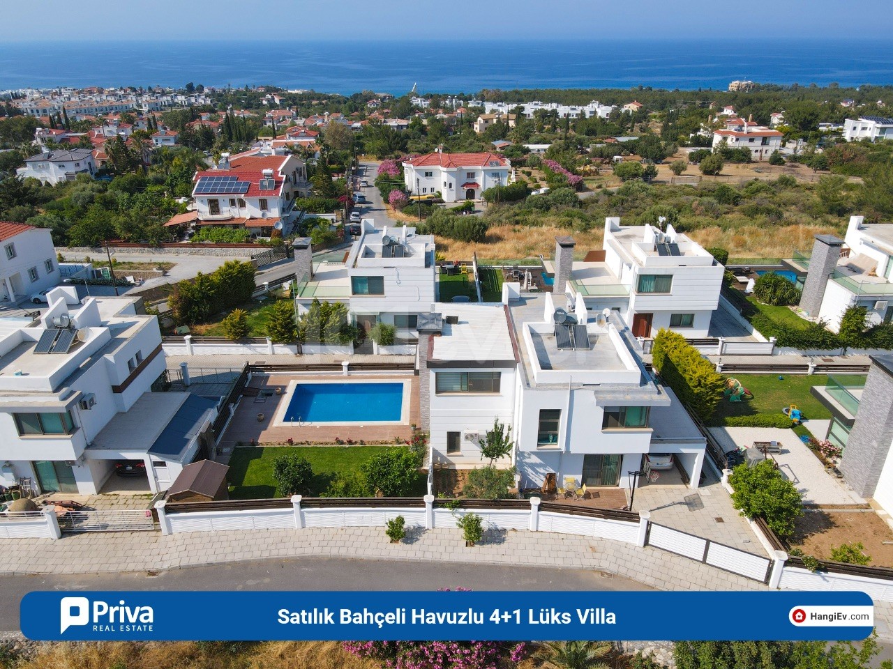 4+1 VILLA IN KYRENIA ALSANCAK MIT MEERBLICK, PRIVATEM POOL, VOR ORT, VOLL MÖBLIERT ** 