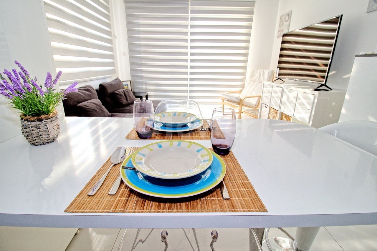 ALSANCAK ESCAPE HOMES SITE 1+1 FURNISHED APARTMENT FOR RENT, WITH SHARED POOL, CLOSE TO THE SEA ** 