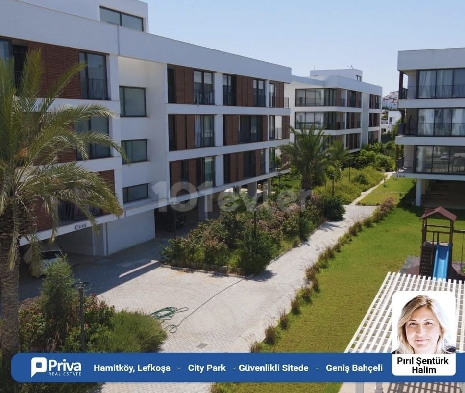 NORTH CYPRUS NICOSIA, HAMİTKÖY, 2+1 FURNISHED FLAT FOR RENT IN CITY PARK HOMES COMPLEX,  NEW FLAT, IN A SECURE COMPLEX, WITH 1000m2 GARDEN AND CHILDREN'S PLAYGROUND