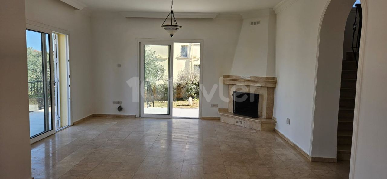 CYPRUS,YEŞİLTEPE 3+1 DUPLEX VILLA FOR RENT, WITH PRIVATE POOL, UNFURNISHED, AIR CONDITIONED, LARGE GARDEN AND SEA VIEW