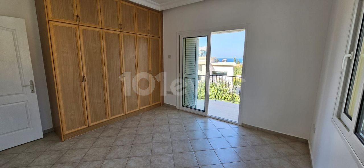 CYPRUS,YEŞİLTEPE 3+1 DUPLEX VILLA FOR RENT, WITH PRIVATE POOL, UNFURNISHED, AIR CONDITIONED, LARGE GARDEN AND SEA VIEW