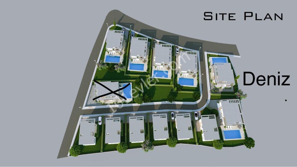 LUXURY VILLAS WITH TURKISH COBS AT THE PROJECT STAGE IN KYRENIA ÇATALKÖY. ** 