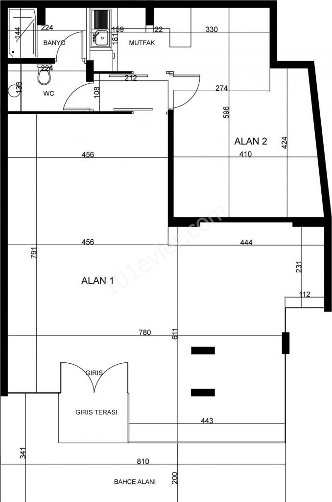 100 m2 Office/Shop for RENT in Köşklüçiftlik