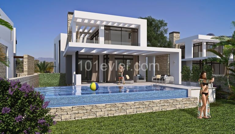 3 + 1 Villas for Sale in Kyrenia Çatalköy / 20-Year Maturity ** 