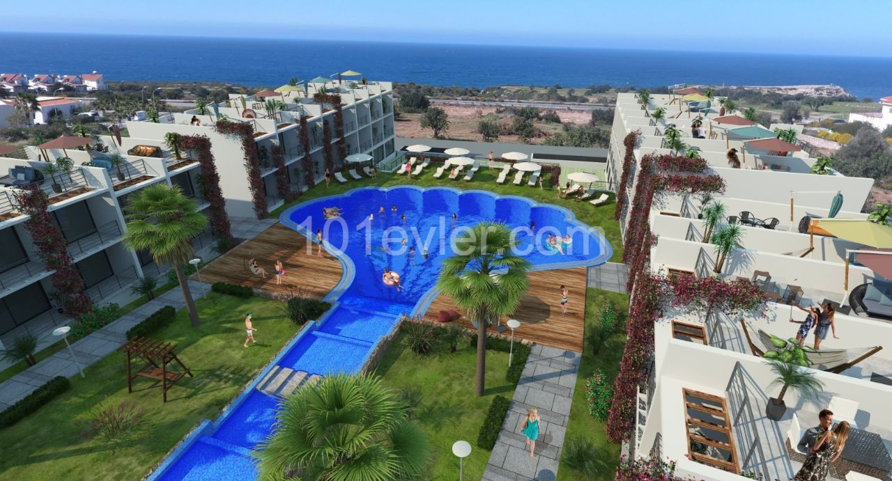 Studio Apartment For Sale In Kyrenia, Bahceli / With Garden Or Penthouse