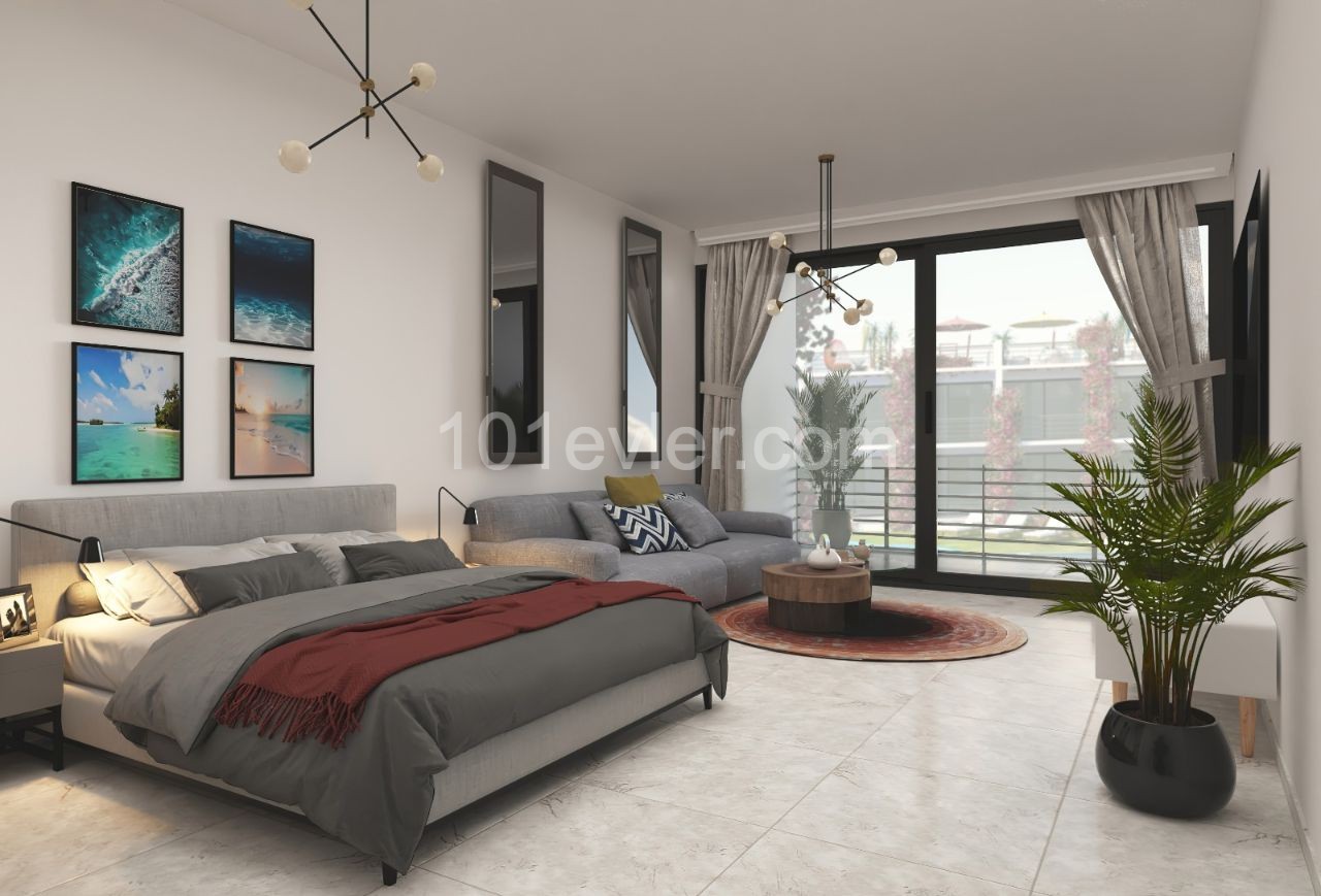 Studio Apartment For Sale In Kyrenia, Bahceli / With Garden Or Penthouse