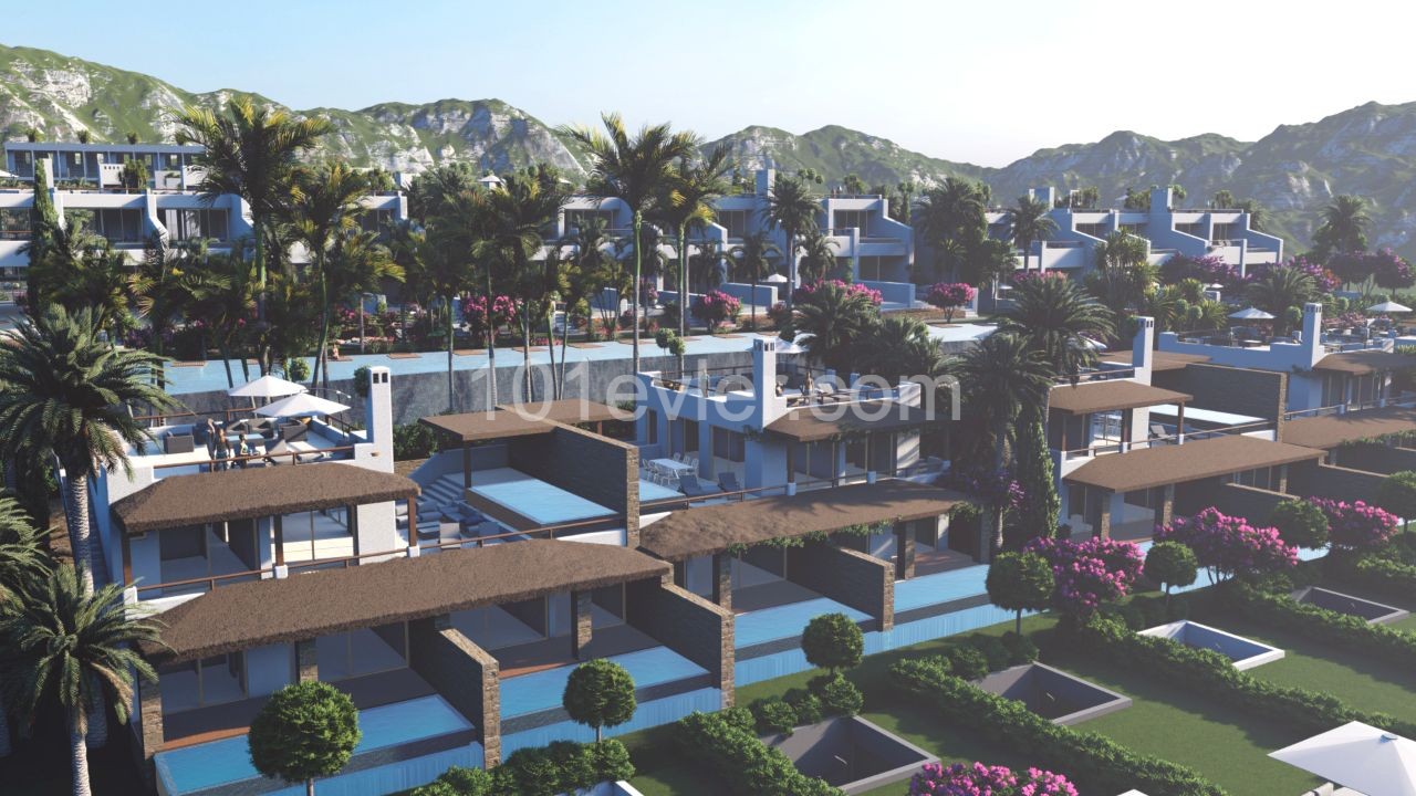 2 Bedroom Apartment For Sale In Kyrenia, Bahceli / Beachfront with private pool