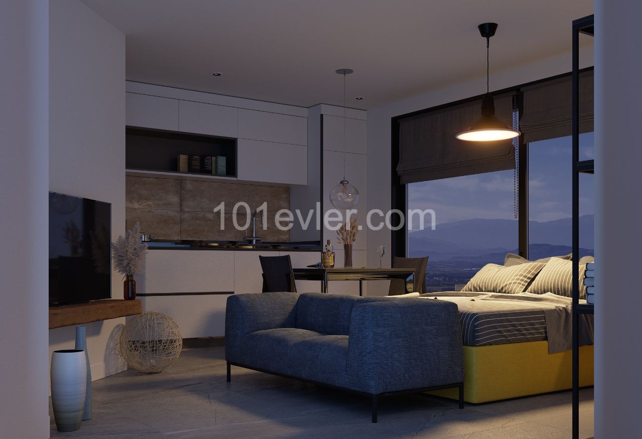 Studio Apartment For Sale in Guzelyurt, Gaziveren / Turkish Title Deed