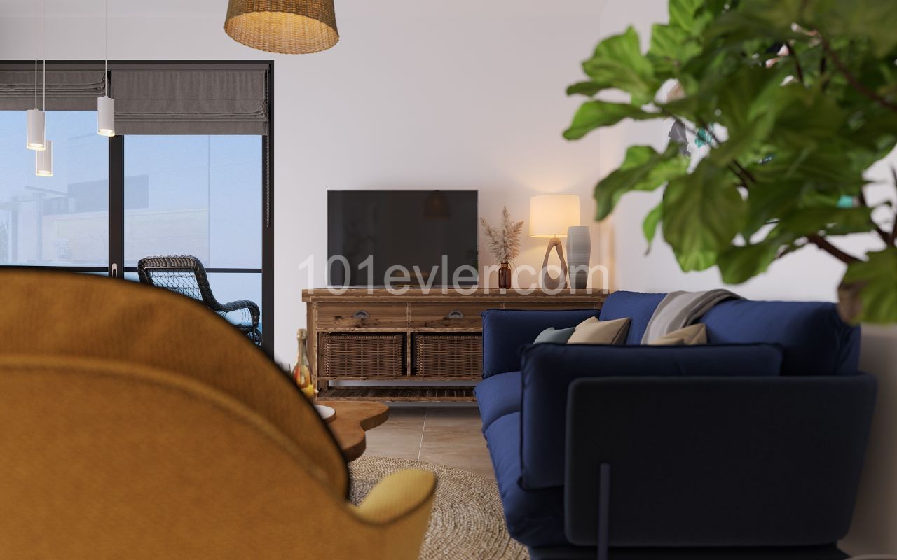 2 bedroom  Apartment For Sale in Guzelyurt, Gaziveren / Turkish Title Deed