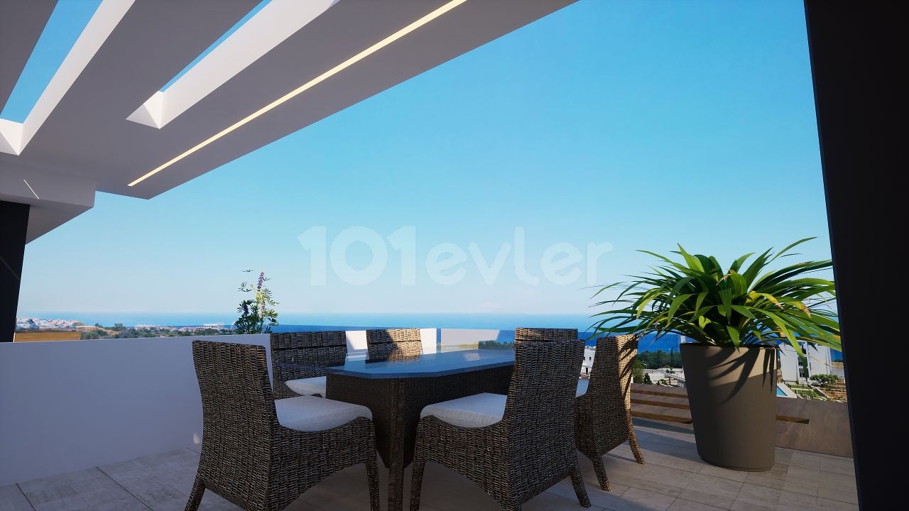 Zu verkaufen 2+1 Loft Wohnung in Kyrenia Esentepe