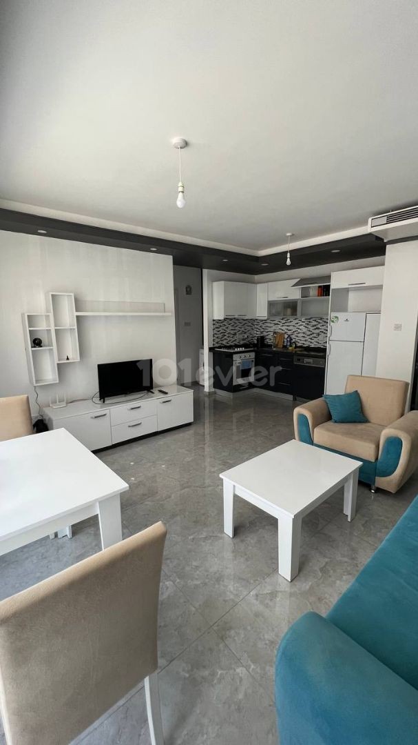 Lapta'da Dağ Manzaralı Kısa Dönem Kiralık 1+1 Daire