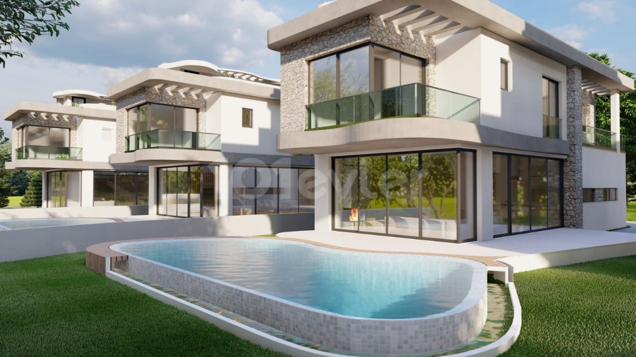 Zu verkaufen in Kyrenia Lapta 4+1 Villa mit Pool