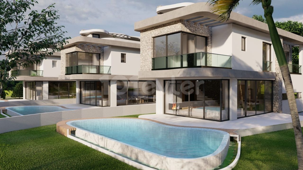 Zu verkaufen in Kyrenia Lapta 4+1 Villa mit Pool