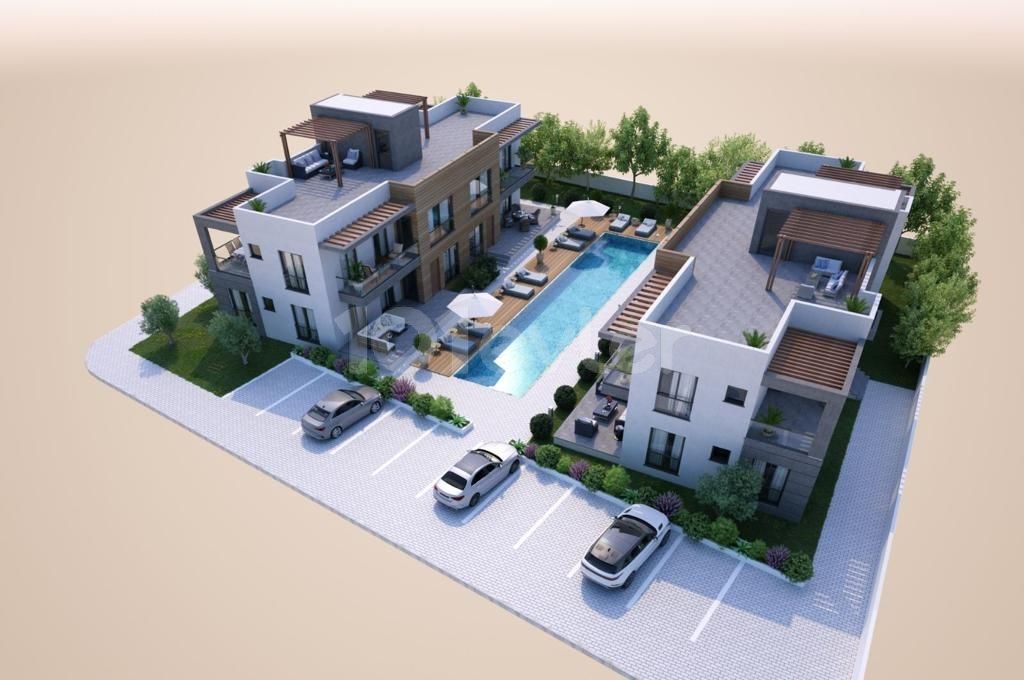 2+1 und 3+1 Wohnungen zum Verkauf im Komplex Kyrenia/Alsancak mit Pool