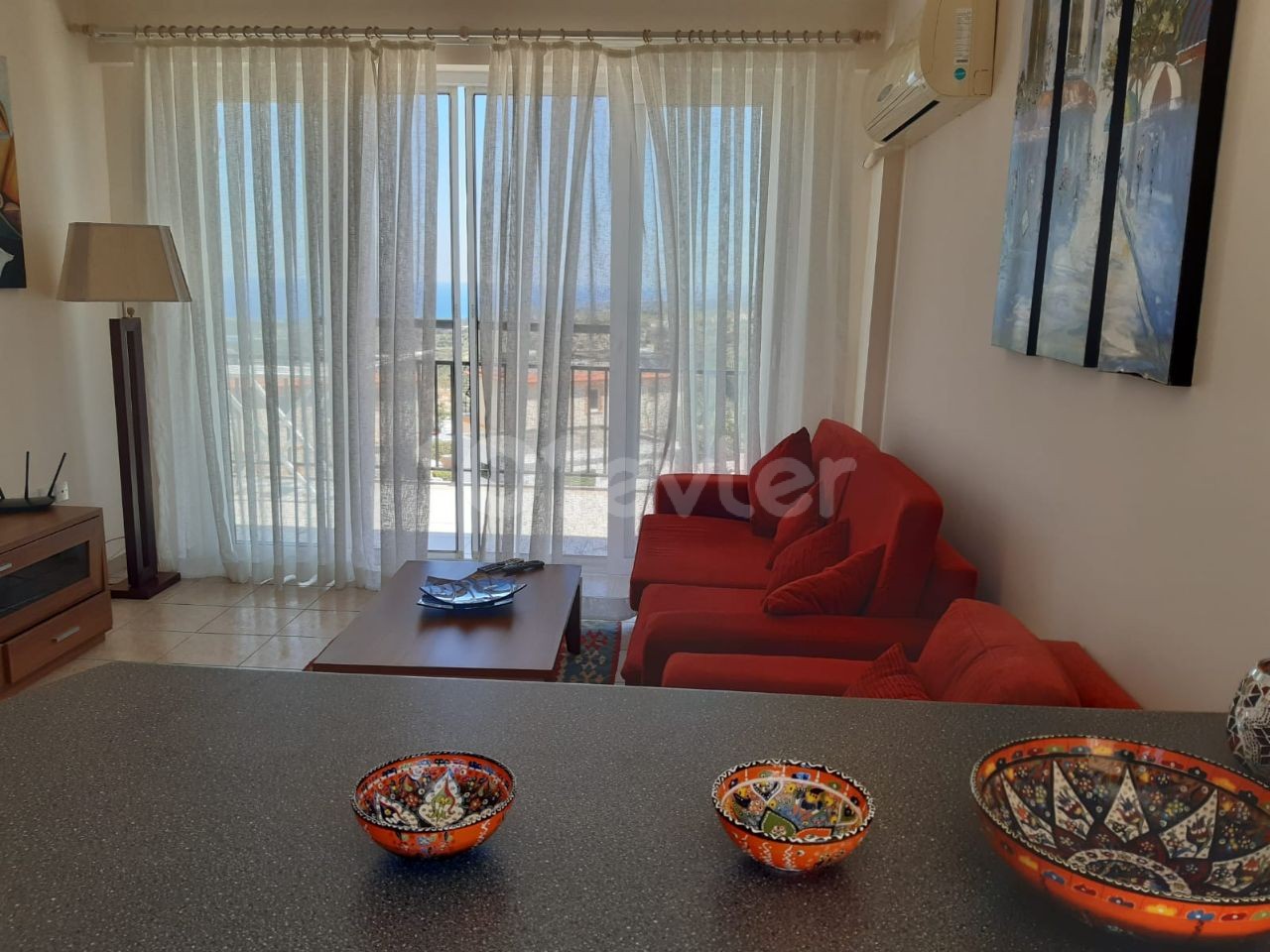 Girne/Arapköy'de kiralık 2+1 havuzlu site içerisinde daire 