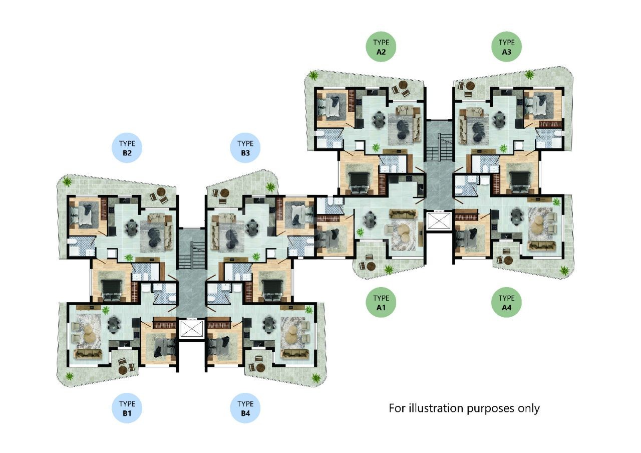 1+1 Wohnung mit Meerblick zum Verkauf in Infinity von Isatis Company / Meerblick