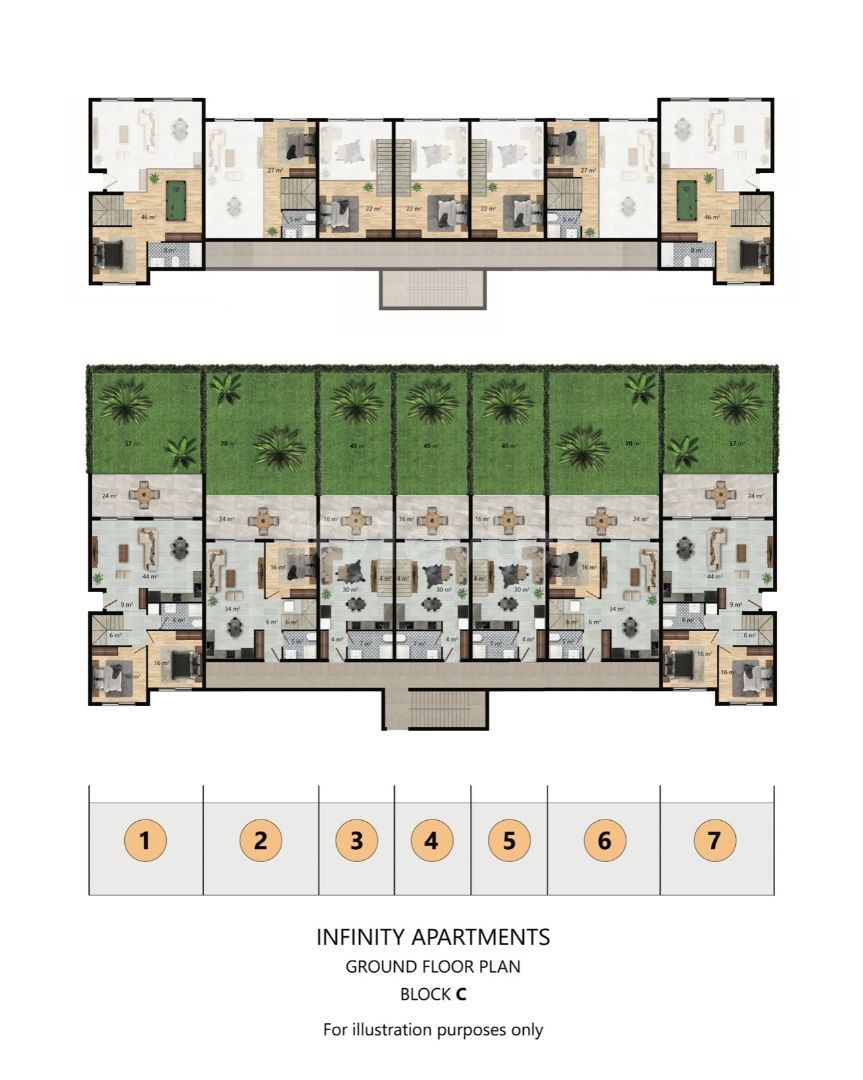 1+1 Loft Flat for Sale by Infinity De Isatis Company / Large Garden / Pool entrance