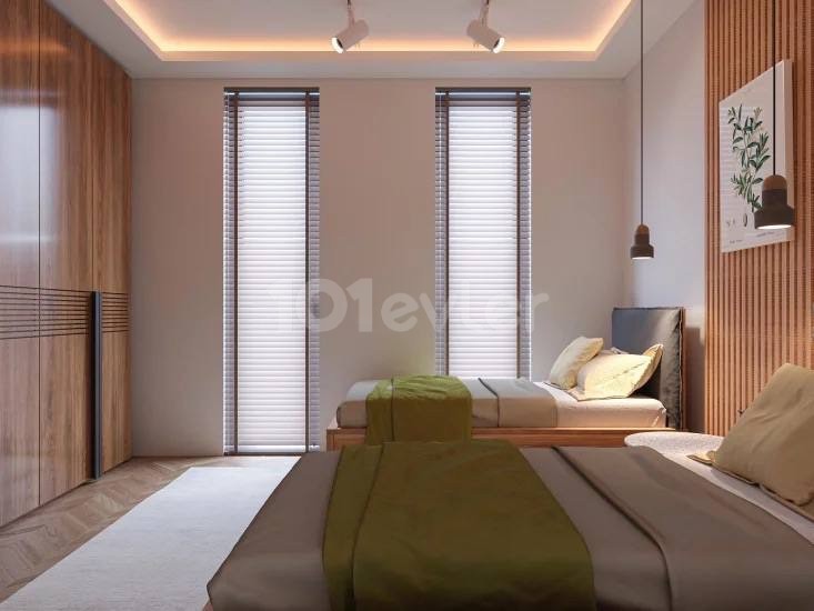 READY 2+1 Loft Flat 100 متر از دریا در پروژه جدید Olivia Court