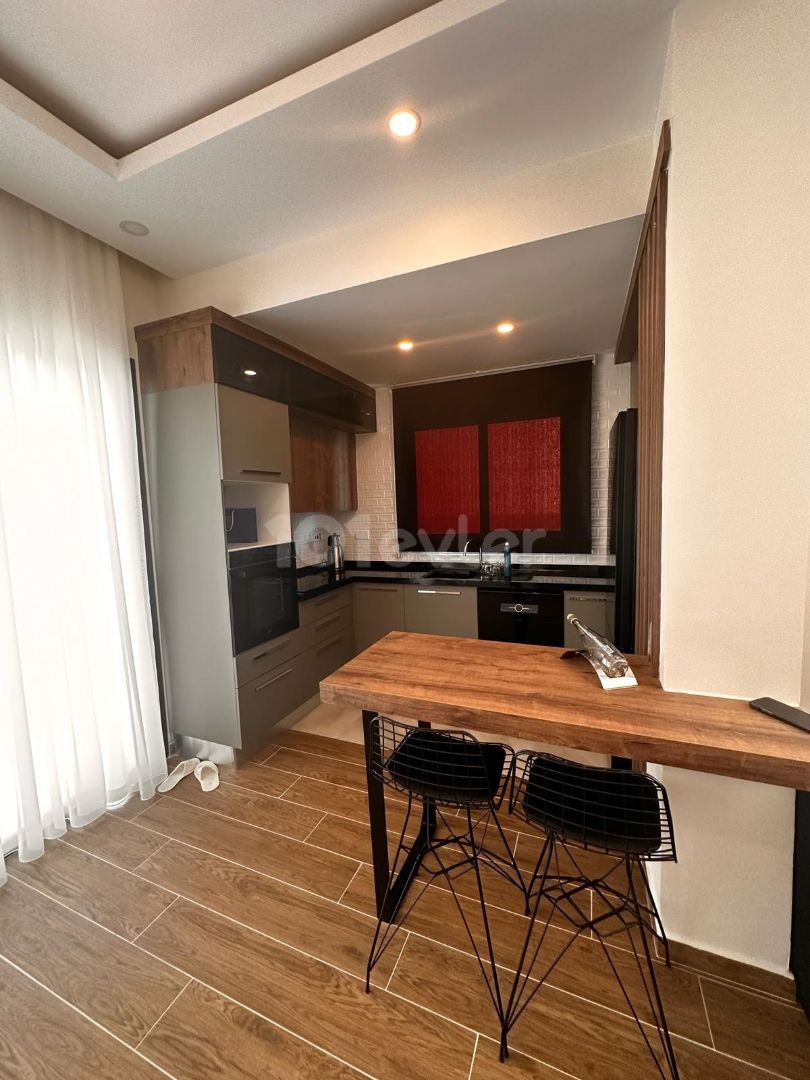 "2+1 penthouse for rent in the center of Kyrenia, Nusmar Market close to the site with pool"