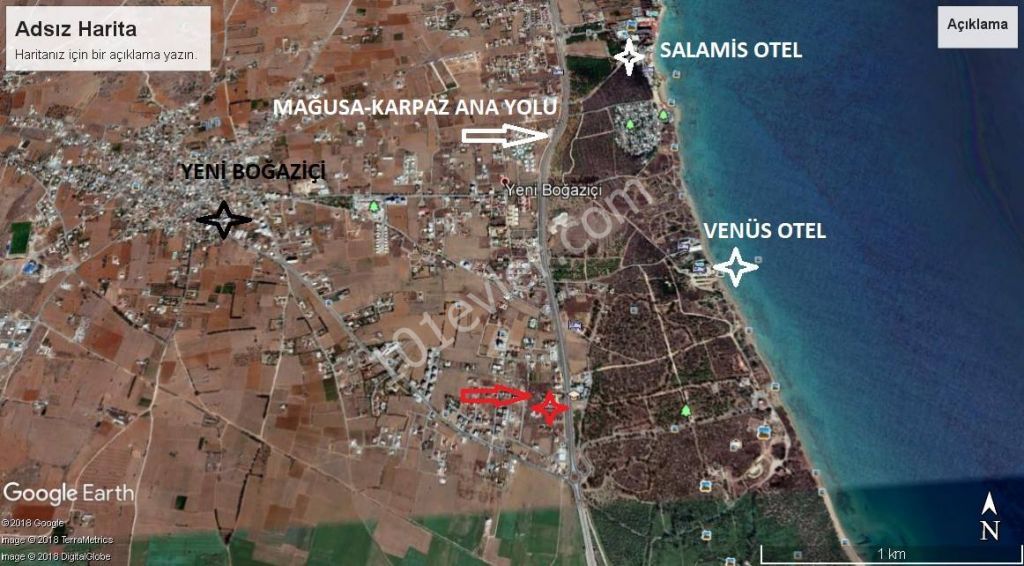 Residential Zoned Plot For Sale in Yeni Boğaziçi, Famagusta