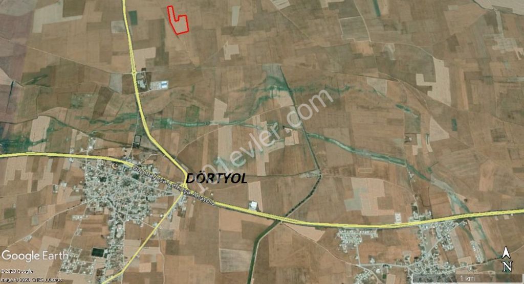 32 acres of land for sale in Famagusta-Dörtyol Region