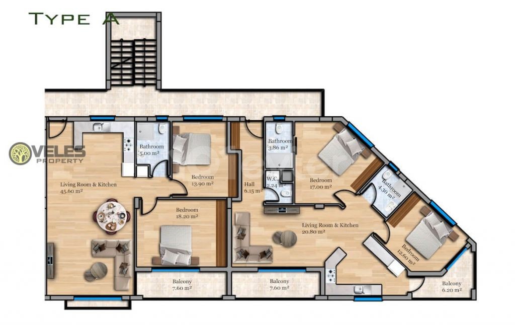 SA-2244 Apartment in a new project