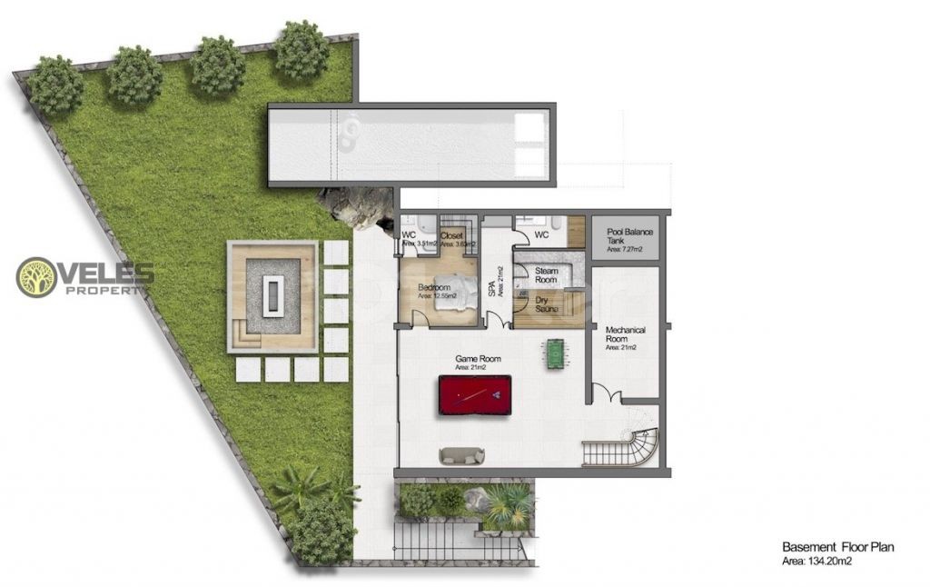 SV-453 Villa in einem neuen Projekt in Esentepe