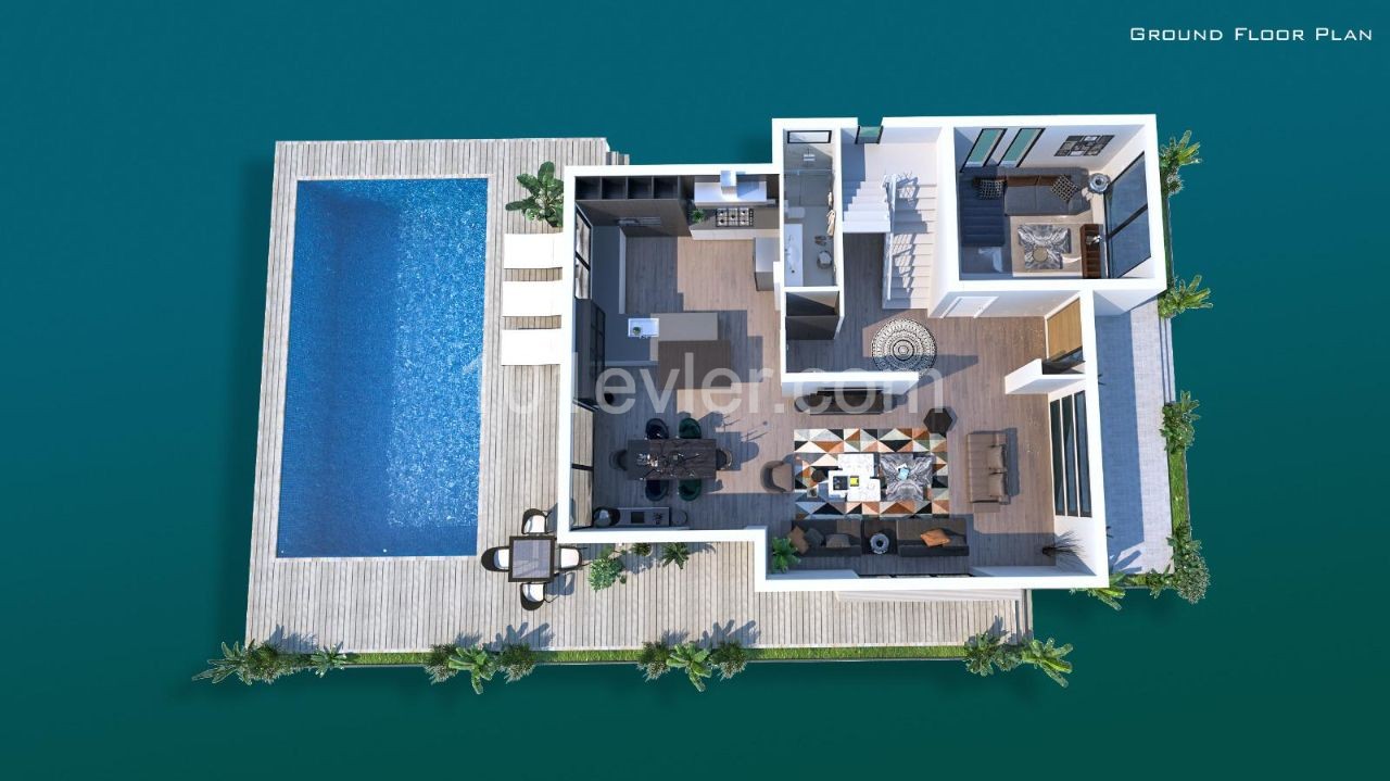 4+1 Villa zum Verkauf in Kyrenia Chatalköy ** 