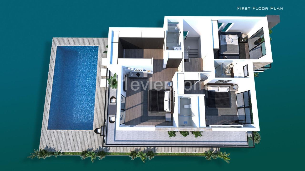 4+1 Villa zum Verkauf in Kyrenia Chatalköy ** 