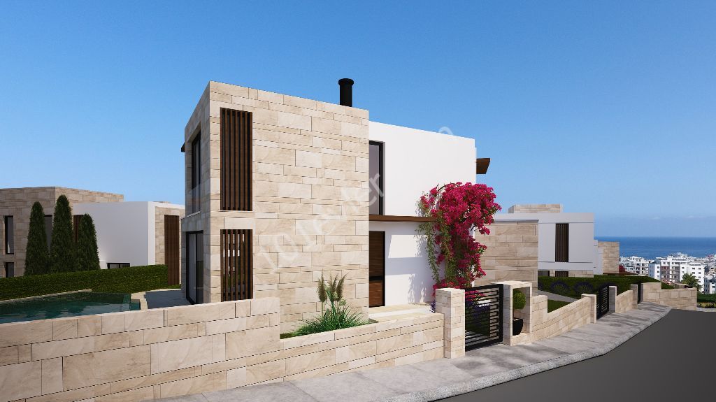 MOUNTAIN AND SEA VIEW VILLA WITH SWIMMING POOL IN GIRNE