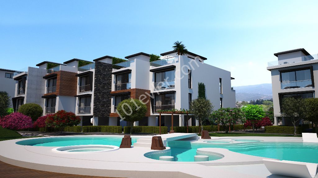 TWIN VILLAS WITH A MOUNTAIN AND SEA VIEW COMMON SWIMMING POOL IN GIRNE